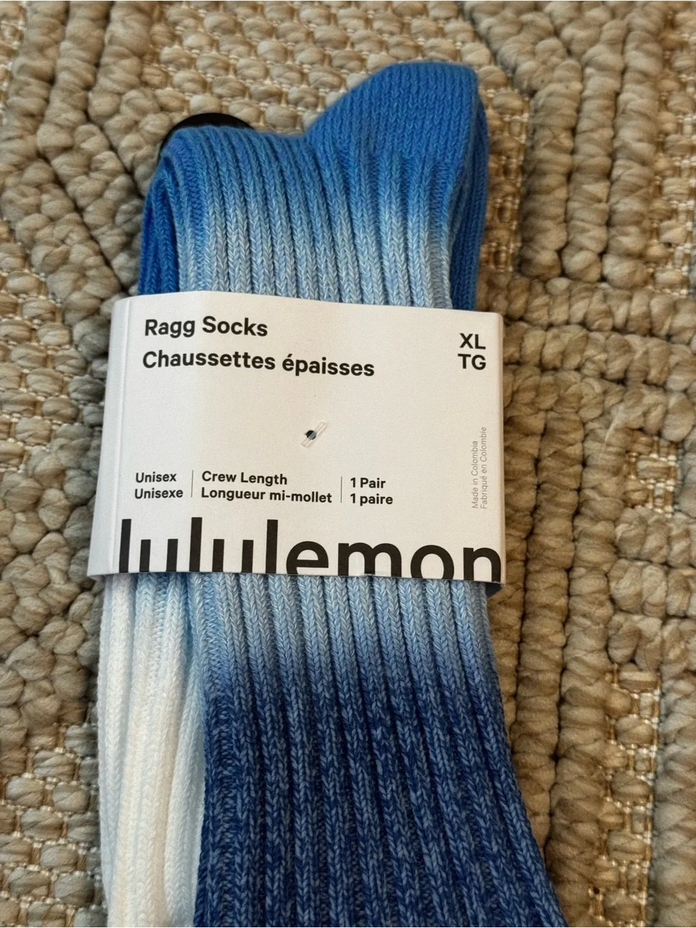 lululemon Ombre Blue Crew Ragg Socks